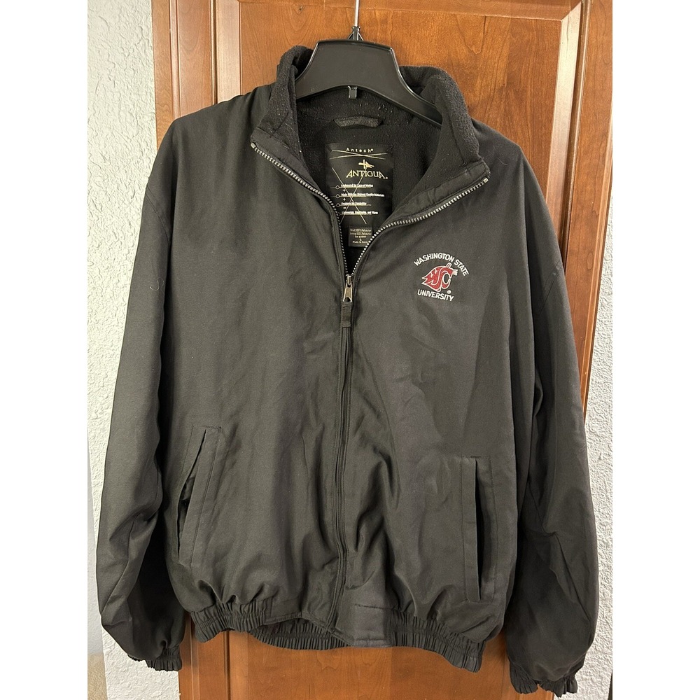 Men Washington State University WSU Antigua Jacket size Large Light Weight Warm